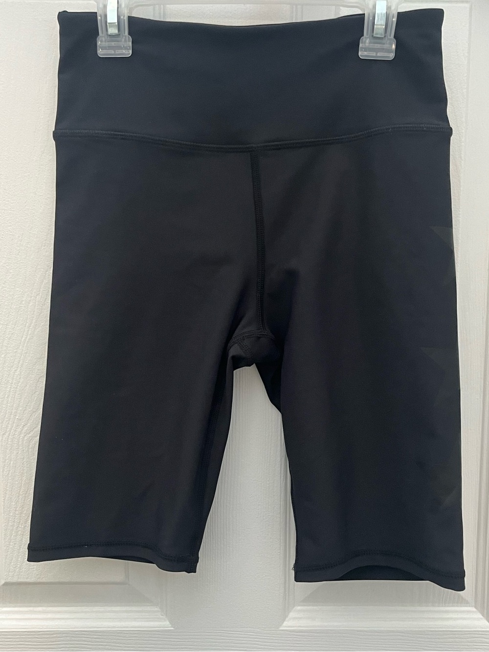 Aqua Black High-Waist Bike Shorts with Stars along the sides